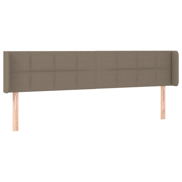 Wezgłowie Taupe 183 x 16 x 78/88 cm Tkanina vidaXL 532421