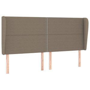 Wezgłowie Taupe 183 x 23 x 118/128 cm Tkanina vidaXL 380094 Wezgłowie Taupe 183 x 23 x 118/128 cm Tkanina vidaXL 380094