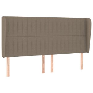Wezgłowie Taupe 183 x 23 x 118/128 cm Tkanina vidaXL 379786 Wezgłowie Taupe 183 x 23 x 118/128 cm Tkanina vidaXL 379786