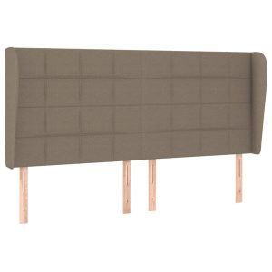 Wezgłowie Taupe 183 x 23 x 118/128 cm Tkanina vidaXL 533295 Wezgłowie Taupe 183 x 23 x 118/128 cm Tkanina vidaXL 533295