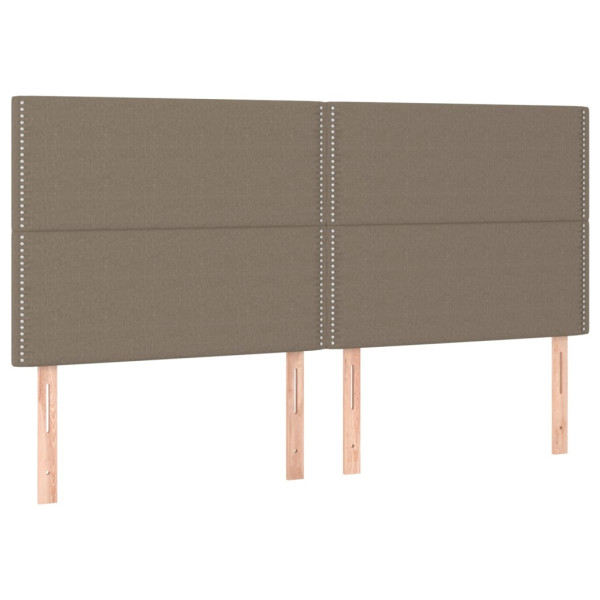 Wezgłowie Taupe 200 x 5 x 118/128 cm Tkanina vidaXL 532935