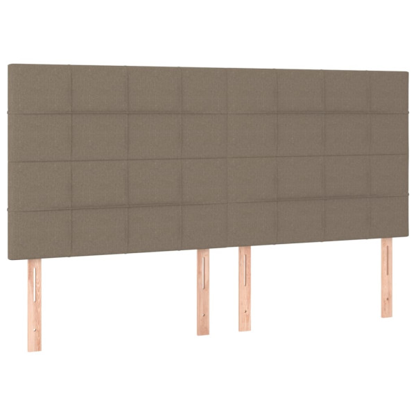Wezgłowie Taupe 200 x 5 x 118/128 cm Tkanina vidaXL 523174