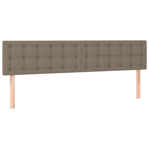 Wezgłowie Taupe 200 x 5 x 78/88 cm Tkanina vidaXL 532406
