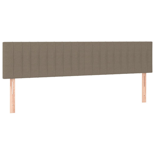 Wezgłowie Taupe 200 x 5 x 78/88 cm Tkanina vidaXL 532896