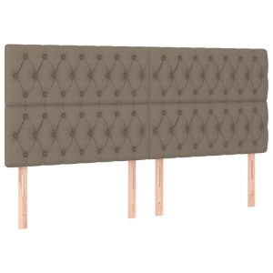 Wezgłowie Taupe 200 x 7 x 118/128 cm Tkanina vidaXL 532813 Wezgłowie Taupe 200 x 7 x 118/128 cm Tkanina vidaXL 532813