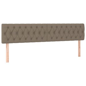 Wezgłowie Taupe 200 x 7 x 78/88 cm Tkanina vidaXL 532705 Wezgłowie Taupe 200 x 7 x 78/88 cm Tkanina vidaXL 532705