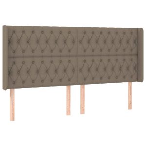 Wezgłowie Taupe 203 x 16 x 118/128 cm Tkanina vidaXL 531894 Wezgłowie Taupe 203 x 16 x 118/128 cm Tkanina vidaXL 531894