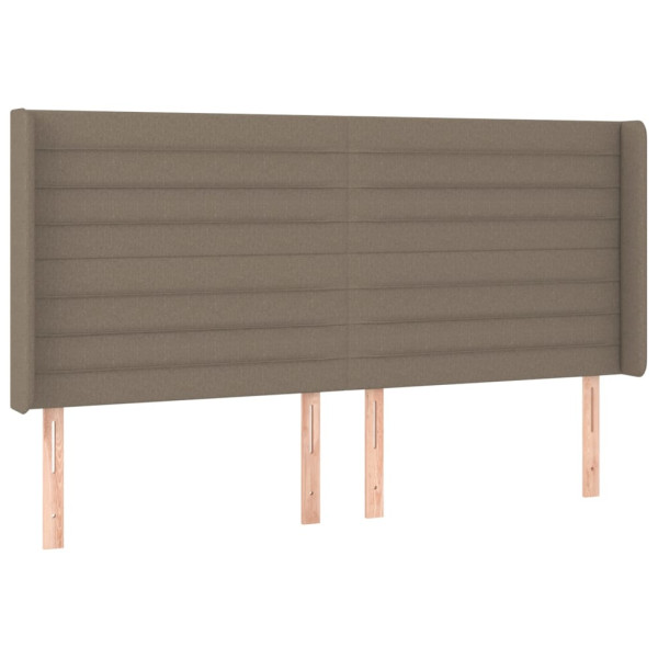 Wezgłowie Taupe 203 x 16 x 118/128 cm Tkanina vidaXL 532445