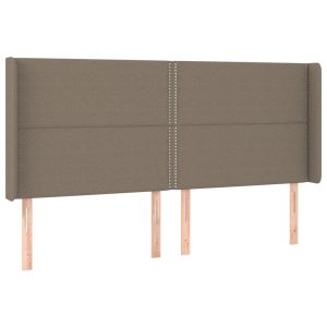 Wezgłowie Taupe 203 x 16 x 118/128 cm Tkanina vidaXL 535048 Wezgłowie Taupe 203 x 16 x 118/128 cm Tkanina vidaXL 535048