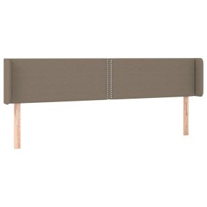 Wezgłowie Taupe 203 x 16 x 78/88 cm Tkanina vidaXL 536239 Wezgłowie Taupe 203 x 16 x 78/88 cm Tkanina vidaXL 536239