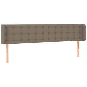 Wezgłowie Taupe 203 x 16 x 78/88 cm Tkanina vidaXL 523432 Wezgłowie Taupe 203 x 16 x 78/88 cm Tkanina vidaXL 523432