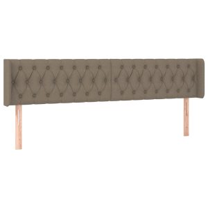 Wezgłowie Taupe 203 x 16 x 78/88 cm Tkanina vidaXL 531927 Wezgłowie Taupe 203 x 16 x 78/88 cm Tkanina vidaXL 531927