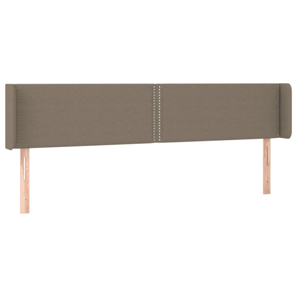 Wezgłowie Taupe 203 x 16 x 78/88 cm Tkanina vidaXL 379845