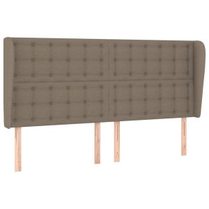 Wezgłowie Taupe 203 x 23 x 118/128 cm Tkanina vidaXL 533048 Wezgłowie Taupe 203 x 23 x 118/128 cm Tkanina vidaXL 533048