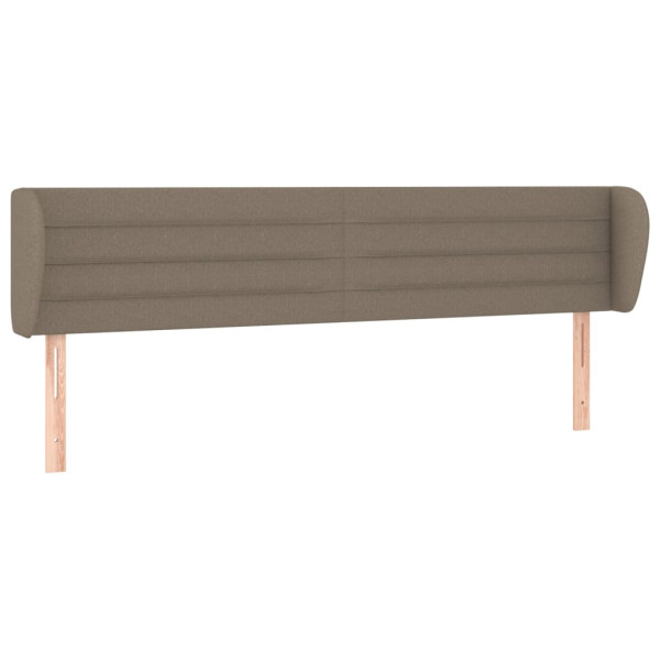 Wezgłowie Taupe 203 x 23 x 78/88 cm Tkanina vidaXL 532862