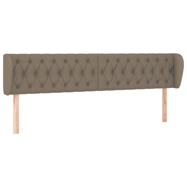 Wezgłowie Taupe 203 x 23 x 78/88 cm Tkanina vidaXL 536181