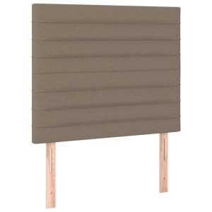 Wezgłowie Taupe 80 x 5 x 118/128 cm Tkanina vidaXL 535044 Wezgłowie Taupe 80 x 5 x 118/128 cm Tkanina vidaXL 535044