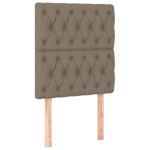 Wezgłowie Taupe 80 x 7 x 118/128 cm Tkanina vidaXL 535446 Wezgłowie Taupe 80 x 7 x 118/128 cm Tkanina vidaXL 535446
