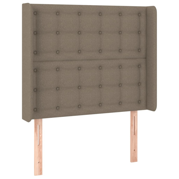 Wezgłowie Taupe 83 x 16 x 118/128 cm Tkanina vidaXL 523335