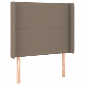 Wezgłowie Taupe 83 x 16 x 118/128 cm Tkanina vidaXL 533004 Wezgłowie Taupe 83 x 16 x 118/128 cm Tkanina vidaXL 533004