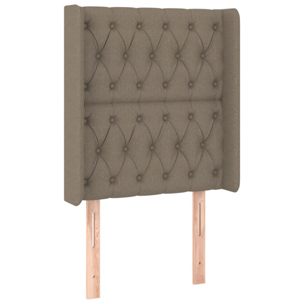 Wezgłowie Taupe 83 x 16 x 118/128 cm Tkanina vidaXL 533181