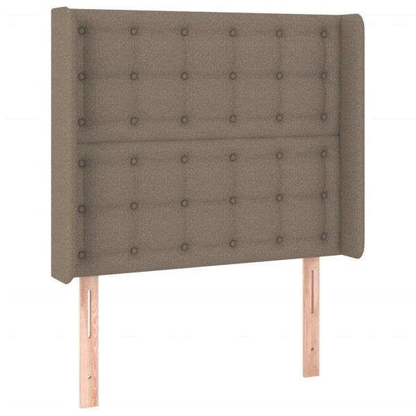 Wezgłowie Taupe 83 x 16 x 118/128 cm Tkanina vidaXL 521987