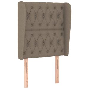 Wezgłowie Taupe 83 x 23 x 118/128 cm Tkanina vidaXL 379763 Wezgłowie Taupe 83 x 23 x 118/128 cm Tkanina vidaXL 379763