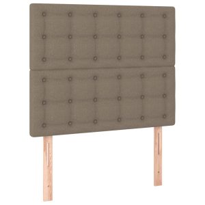 Wezgłowie Taupe 90 x 5 x 118/128 cm Tkanina vidaXL 533188 Wezgłowie Taupe 90 x 5 x 118/128 cm Tkanina vidaXL 533188