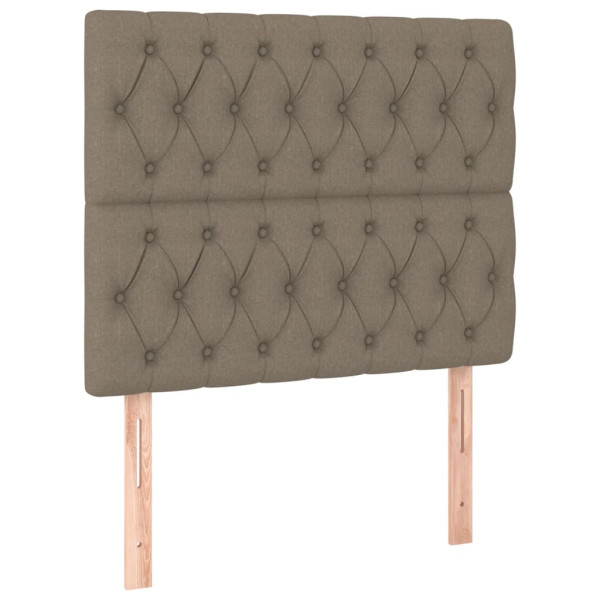 Wezgłowie Taupe 90 x 7 x 118/128 cm Tkanina vidaXL 523105