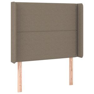 Wezgłowie Taupe 93 x 16 x 118/128 cm Tkanina vidaXL 521056 Wezgłowie Taupe 93 x 16 x 118/128 cm Tkanina vidaXL 521056