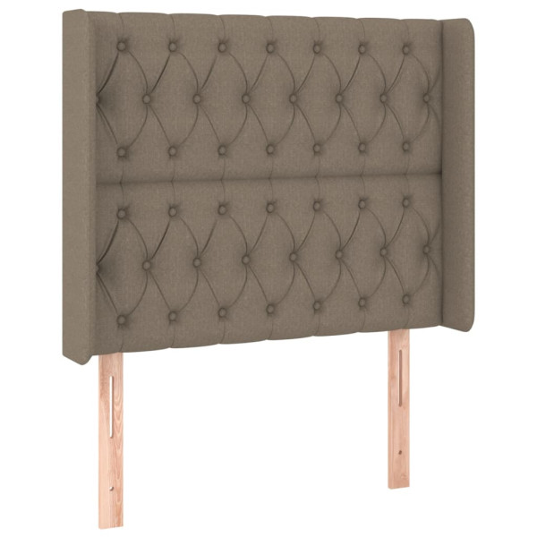 Wezgłowie Taupe 93 x 16 x 118/128 cm Tkanina vidaXL 533548