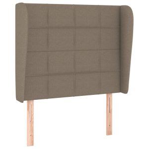 Wezgłowie Taupe 93 x 23 x 118/128 cm Tkanina vidaXL 380824 Wezgłowie Taupe 93 x 23 x 118/128 cm Tkanina vidaXL 380824
