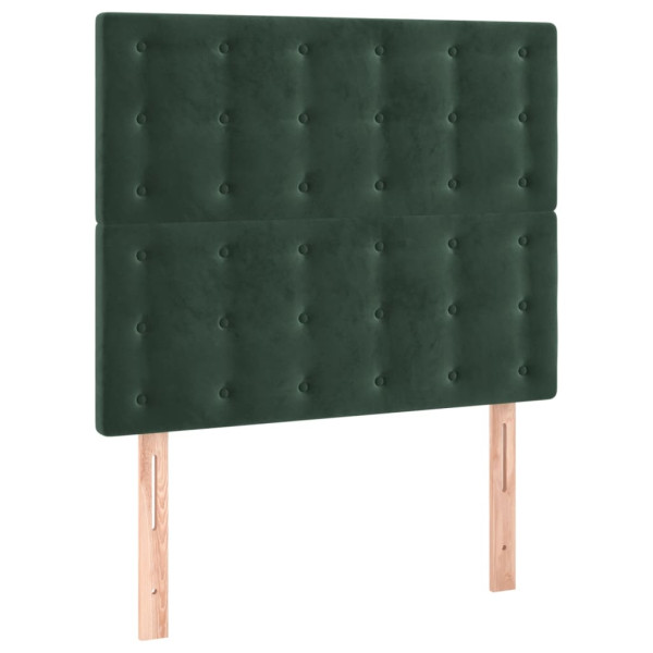 Wezgłowie Zielony 100 x 5 x 118/128 cm Aksamit vidaXL 529392