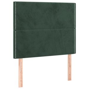 Wezgłowie Zielony 100 x 5 x 118/128 cm Aksamit vidaXL 524379 Wezgłowie Zielony 100 x 5 x 118/128 cm Aksamit vidaXL 524379