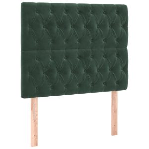 Wezgłowie Zielony 100 x 7 x 118/128 cm Aksamit vidaXL 532534 Wezgłowie Zielony 100 x 7 x 118/128 cm Aksamit vidaXL 532534