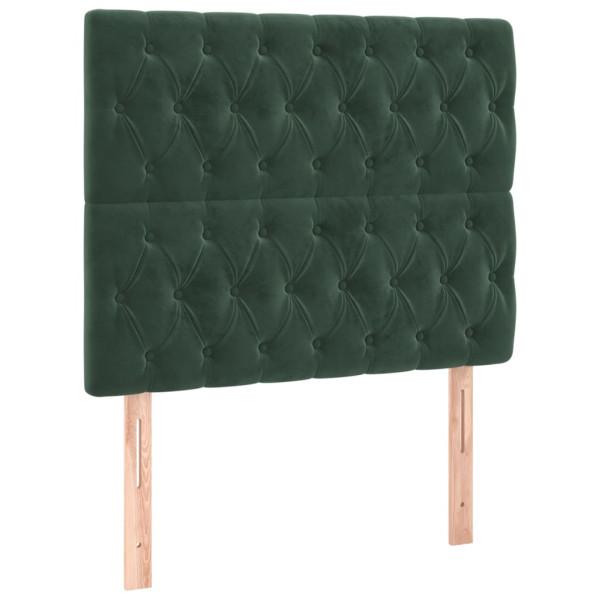 Wezgłowie Zielony 100 x 7 x 118/128 cm Aksamit vidaXL 532534