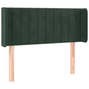 Wezgłowie Zielony 103 x 16 x 78/88 cm Aksamit vidaXL 532583 Wezgłowie Zielony 103 x 16 x 78/88 cm Aksamit vidaXL 532583