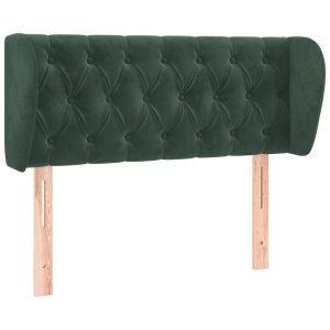 Wezgłowie Zielony 103 x 23 x 78/88 cm Aksamit vidaXL 533280 Wezgłowie Zielony 103 x 23 x 78/88 cm Aksamit vidaXL 533280