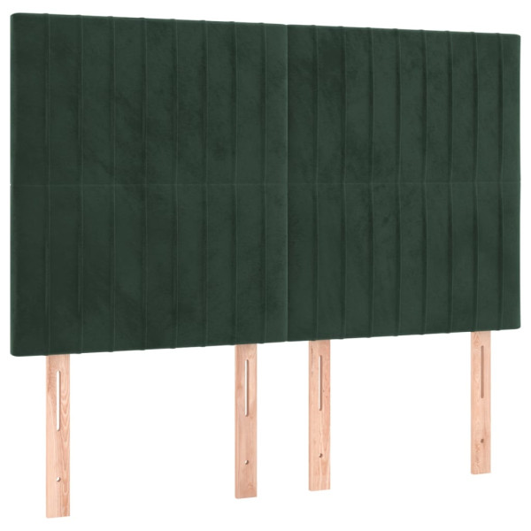Wezgłowie Zielony 144 cm Aksamit Wysoki vidaXL 380134