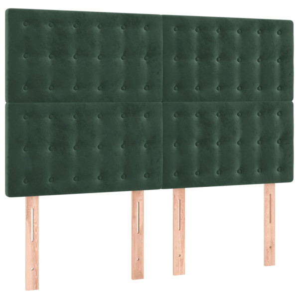 Wezgłowie Zielony 144 x 5 x 118/128 cm Aksamit vidaXL 532509