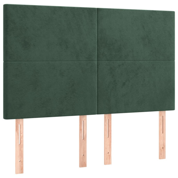 Wezgłowie Zielony 144 x 5 x 118/128 cm Aksamit vidaXL 533229