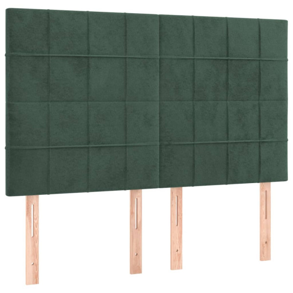 Wezgłowie Zielony 144 x 5 x 118/128 cm Aksamit vidaXL 535018