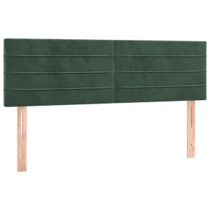 Wezgłowie Zielony 144 x 5 x 78/88 cm Aksamit vidaXL 532475 Wezgłowie Zielony 144 x 5 x 78/88 cm Aksamit vidaXL 532475
