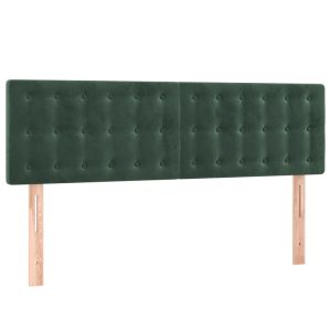 Wezgłowie Zielony 144 x 5 x 78/88 cm Aksamit vidaXL 532403 Wezgłowie Zielony 144 x 5 x 78/88 cm Aksamit vidaXL 532403
