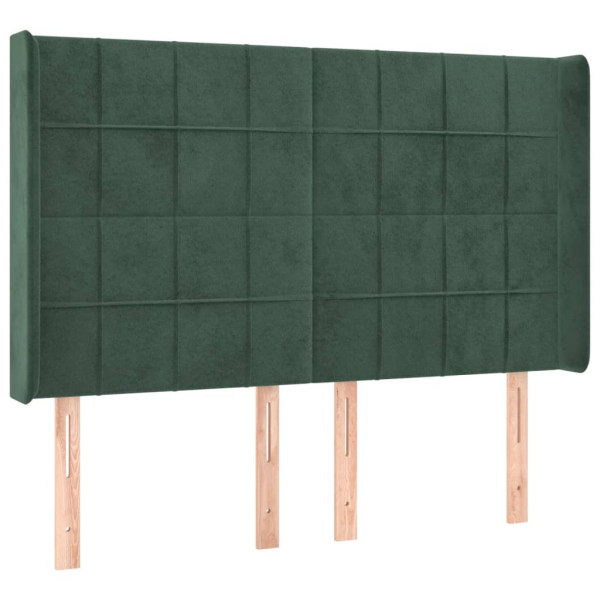 Wezgłowie Zielony 147 x 16 x 118/128 cm Aksamit vidaXL 523403
