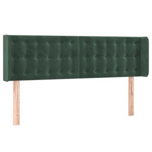 Wezgłowie Zielony 147 x 16 x 78/88 cm Aksamit vidaXL 520959 Wezgłowie Zielony 147 x 16 x 78/88 cm Aksamit vidaXL 520959