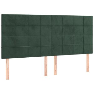 Wezgłowie Zielony 160 x 5 x 118/128 cm Aksamit vidaXL 533535 Wezgłowie Zielony 160 x 5 x 118/128 cm Aksamit vidaXL 533535