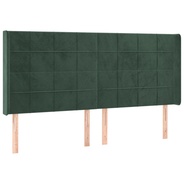 Wezgłowie Zielony 163 x 16 x 118/128 cm Aksamit vidaXL 521157