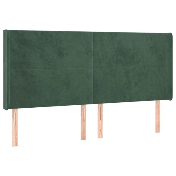 Wezgłowie Zielony 163 x 16 x 118/128 cm Aksamit vidaXL 523344