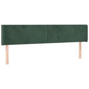 Wezgłowie Zielony 163 x 16 x 78/88 cm Aksamit vidaXL 523363 Wezgłowie Zielony 163 x 16 x 78/88 cm Aksamit vidaXL 523363